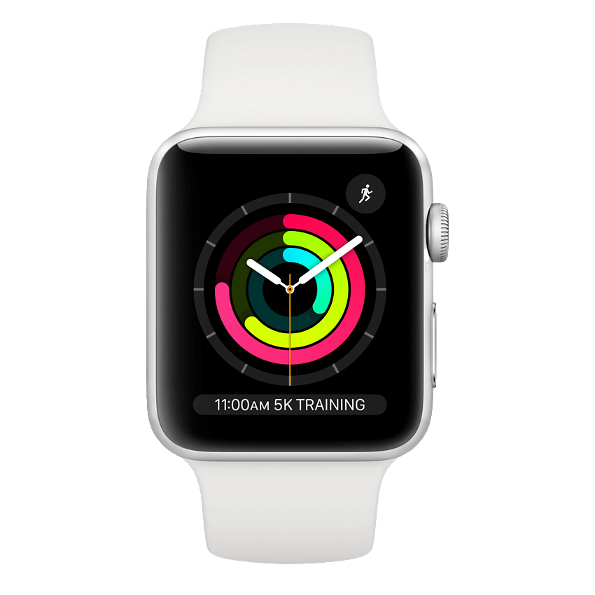 Apple Watch Series 3 GPS 42mm silver front view - Fonez
