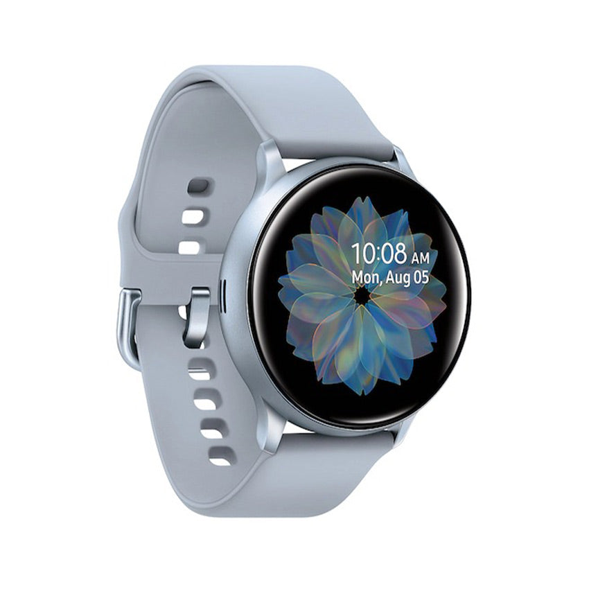 samsung galaxy watch active 2 44mm silver left perspective side view Fonez